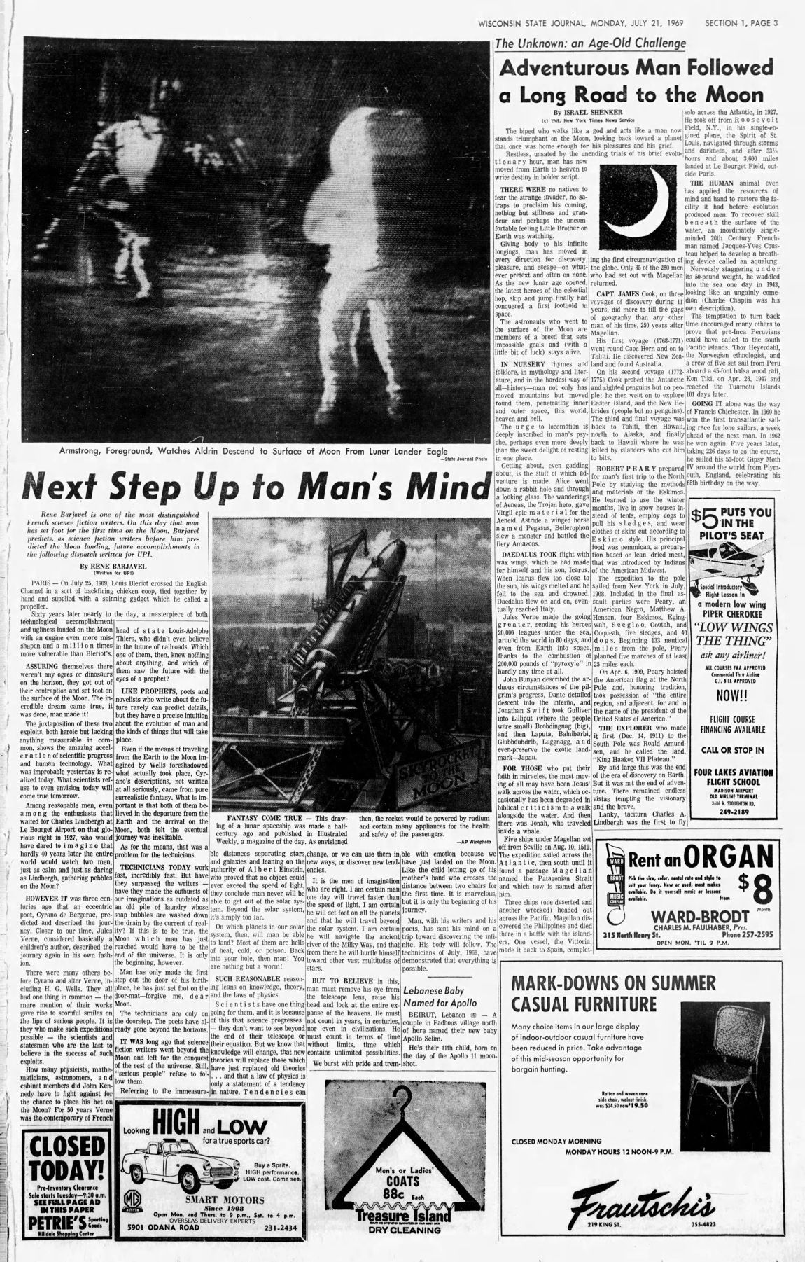 Wisconsin State Journal, July 21, 1969 page 3